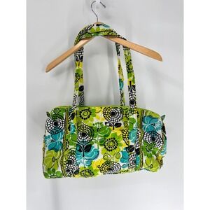Vera Bradley Duffel Bag Women OS Green Floral Quilted Travel Weekender Bag